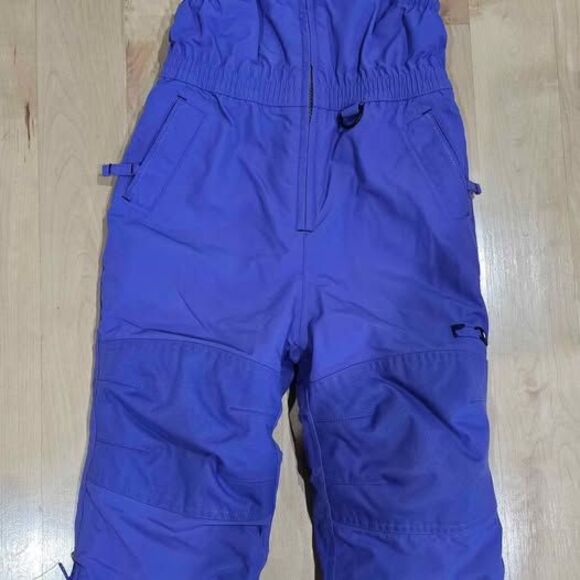 Lands End Girls Snow Pants kids Size 3T Purple Insulated Bib Grow A Longs - Picture 2 of 10